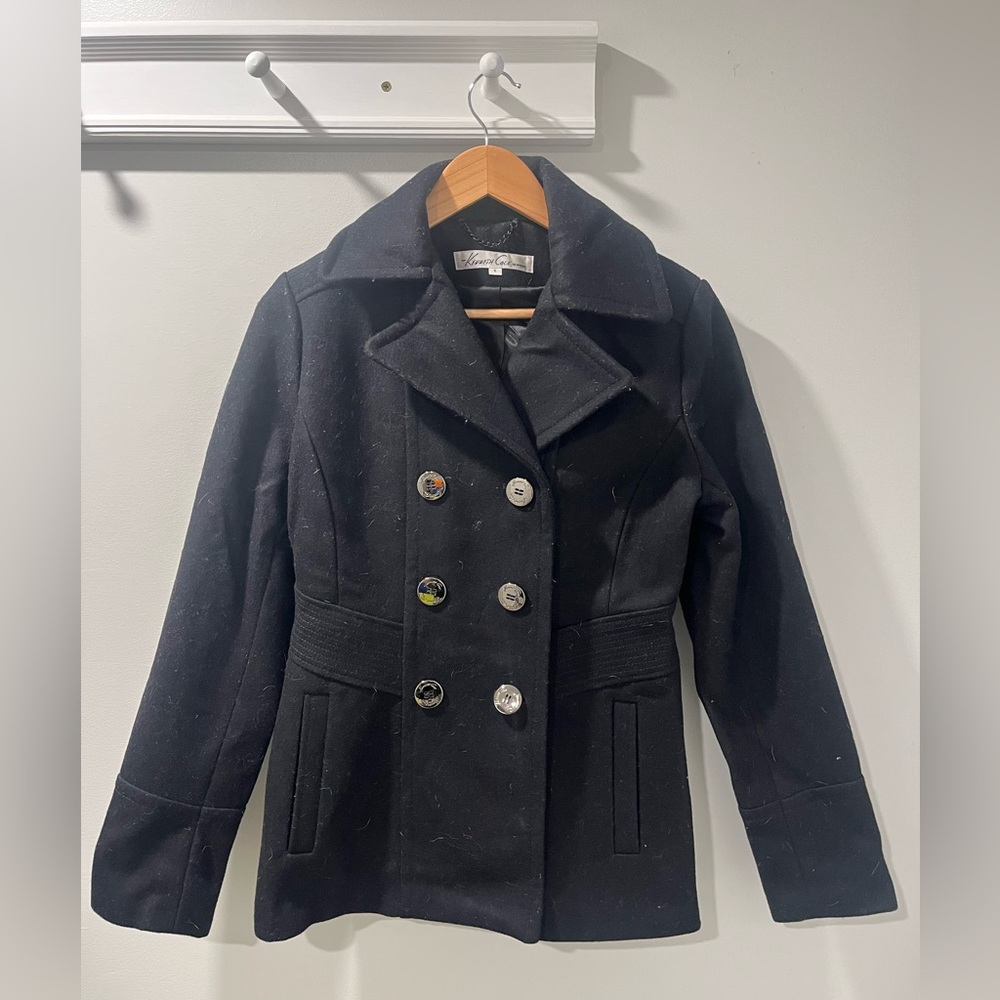 Kenneth Cole New York Black Pea Coat